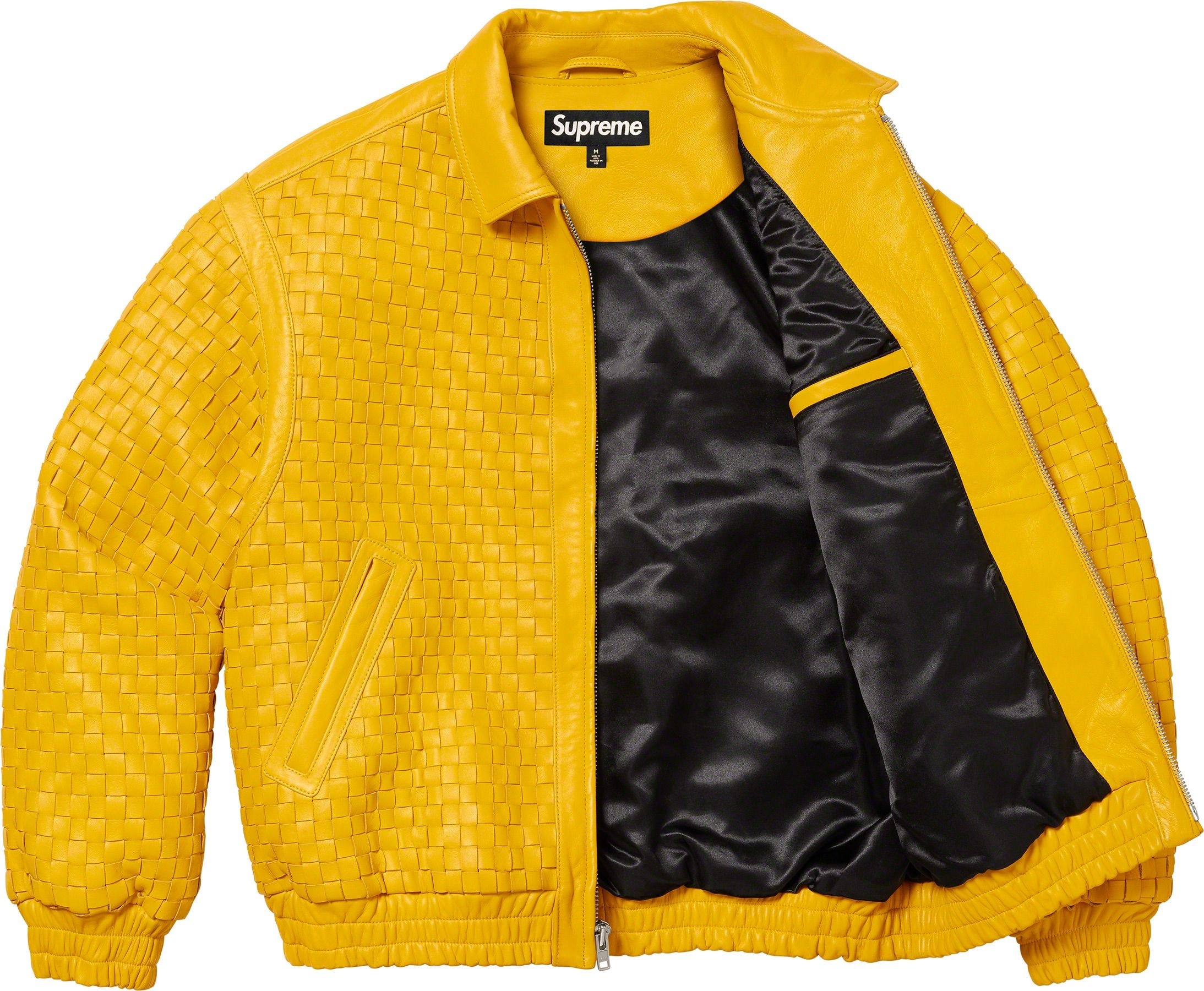 Woven Leather Varsity Jacket view 13